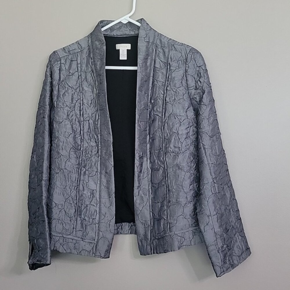 Chico's Grey Jacket Size S ( Size 0)